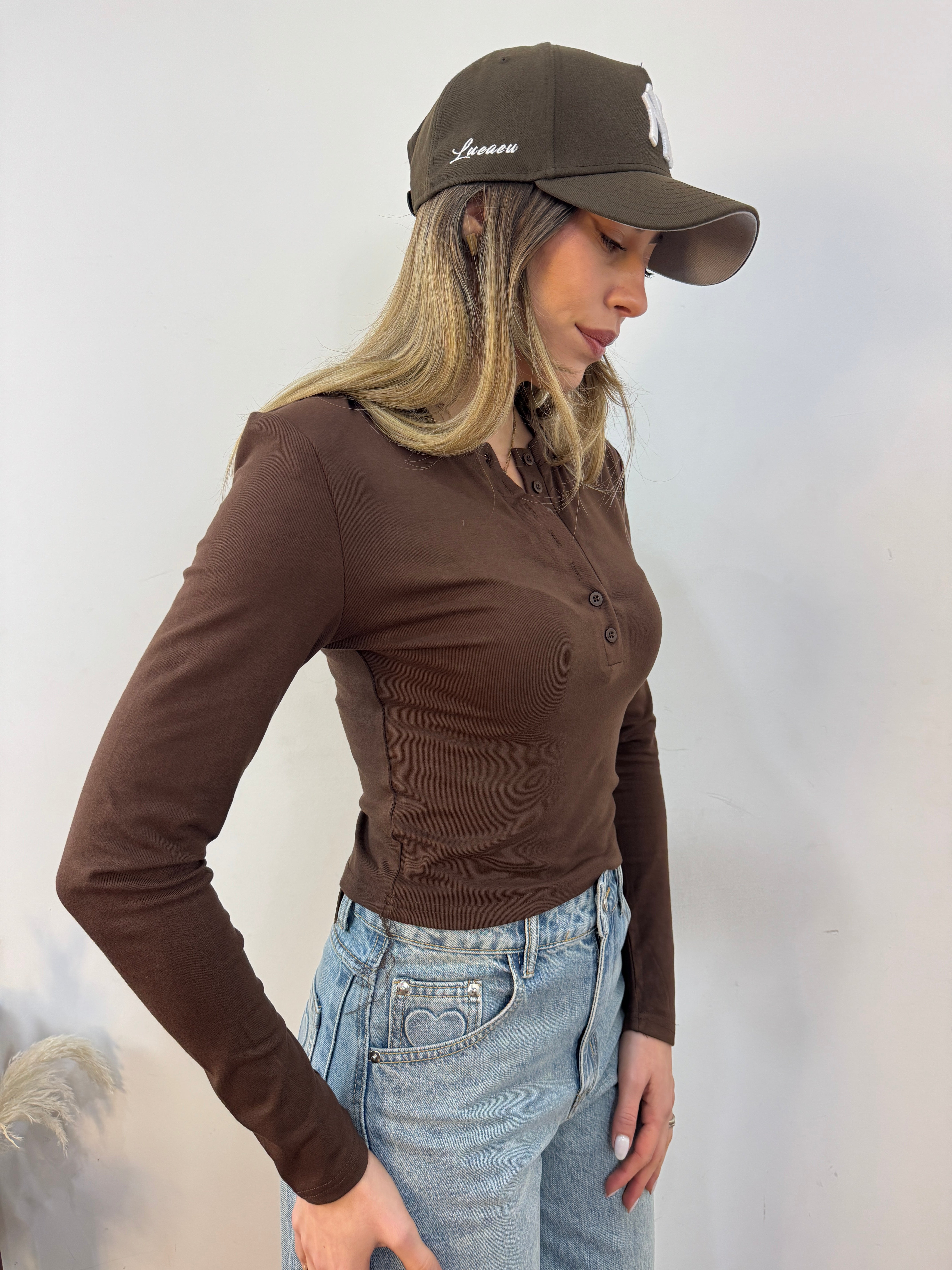 Maglia bottoncini smoky