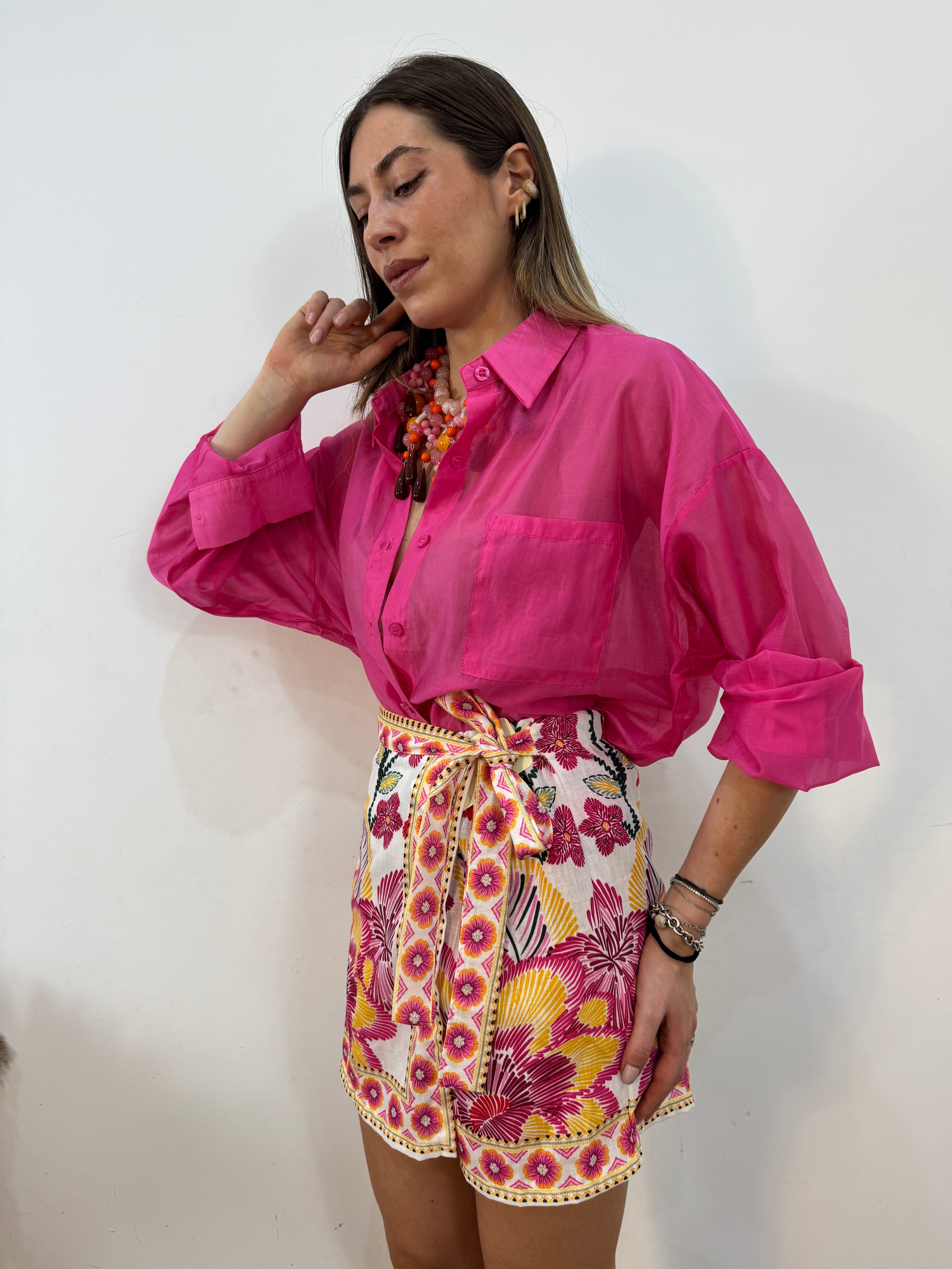 Panta-Gonna Capri fucsia